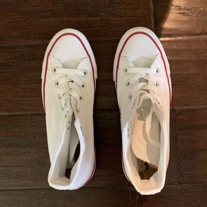White high top converse shoes